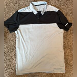 Nike Men's Golf Polo Shirt in Black and White